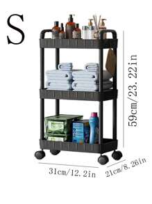 1 件多层落地式储物手推车，移动搁架单元，适用于厨房、客厅、卧室、浴室、托儿所 - 彩色 - 查看 10