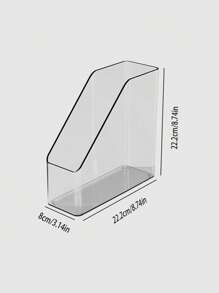 SHEIN X Jess 1入組亞克力桌面雜誌書資料儲存盒 - 無色 - 查看 10