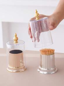 1 件形牙签筒容器、牙签、牙线和清洁棉签收纳盒，适用于万圣节、圣诞节、婚礼派对 - 彩色 - 查看 7