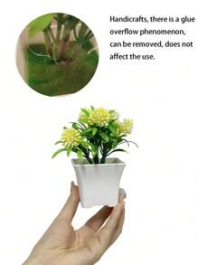 4 chậu cây giả mini, hoa giả thu nhỏ, thích hợp trang trí nhà cửa, phòng ngủ, văn phòng, nhà vườn, phòng tắm, bàn làm việc, kệ sách và các không gian nội thất khác. Cũng có thể dùng để trang trí đám cưới, tiệc tùng, mùa xuân. Quà tặng sinh nhật, tốt nghiệp. - Nhiều màu - Xem 6