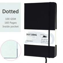2 quyển sổ tay chấm bi A5, sổ tay 100 GSM Bullet Diary Plan A5 bìa cứng vải 160 tờ có túi bên trong sổ tay học sinh và văn phòng văn phòng phẩm quà tặng cho học sinh và bạn bè vào mùa tựu trường - Nhiều màu - Xem 4