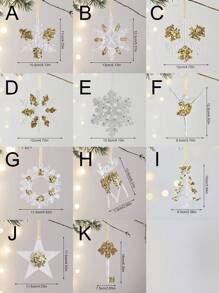 1 Stück Weihnachten Schneeflocke Weihnachtsbaum Acryl Phnom Penh transparente Schneeflocke Weihnachtsbaum Vitrine Außerirdische Schneeflocke Dekohänger, Weihnachten