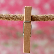 KIT 60 Medium Wooden Clothes Pegs With Stainless Spring, 5 DOZEN WOODEN PEGS - Màu be - Xem 3