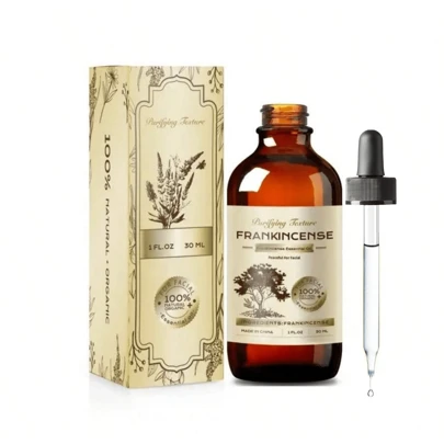 30毫升乳香精油 - 100％純天然精油,適用於面部和身體護膚,1 Fl.oz / 30毫升