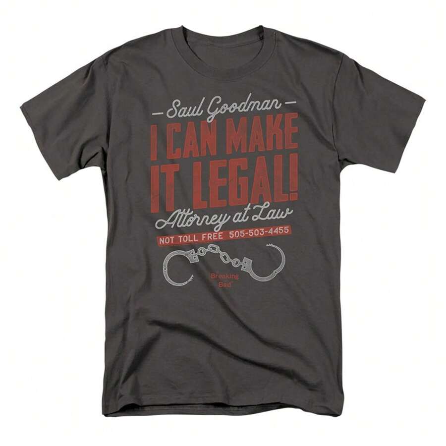 Mens Saul Goodman T-Shirt (Dark Heather) - 深灰色 - 查看 1