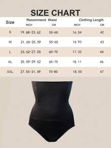 2 Pcs High Waist Contorl Tummy Panties Seamless Women's Shapewear Body Shaper Waist Trainer Slimming Falt Belt Sheath Woman Shaping Panty Ladies Briefs Underwear - Black - View 6
