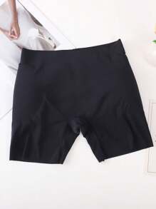 Ice Silk Padded Butt Enhancer Briefs For Women, Seamless Waist Cincher Slimming Tummy Control Panties - Black - View 2