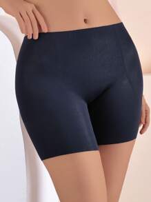 Ice Silk Padded Butt Enhancer Briefs For Women, Seamless Waist Cincher Slimming Tummy Control Panties - Black - View 3