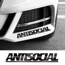 Autocollant de voiture Lettres antisociales Vitrophanie créative Décalcomanies en vinyle réfléchissant Décoration de fenêtre Moto Style Accessoires automobiles