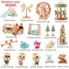 Cat Toys For Kids Pink Amusement Park Carousel Pirate Ship Ferris Wheel Pretend Play Cat Figures Playset Toddler Toy Interactive Kitten Role Play Set Realistic Cats Care Center For Girls Boys Age 3 4 5 6+ Birthday Gift Christmas Gift - Multicolor - View 15