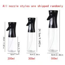 1pc Press-Type Oil Spray Bottle, Household Kitchen Oil Sprayer With Dust-Proof Cap For Cooking - Black - View 5