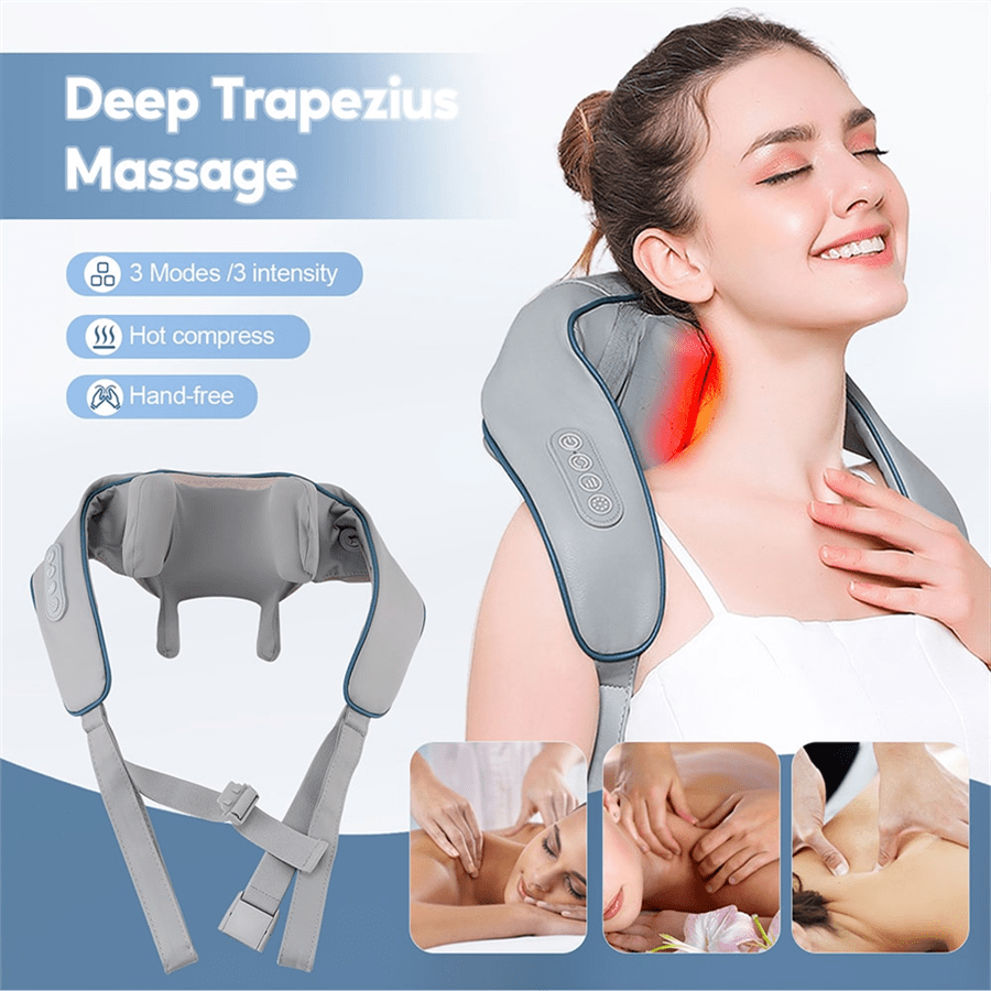 Hot Compress Massager For Trapezius Muscle, Shoulder And Neck Massage, Electric Shawl Kneading, Multifunctional Back Massage Instrument