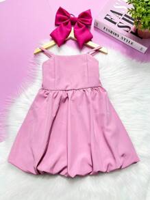 ISA KIDS - Children's Dress Balloon Model New Release Parties Blogger Mini Fashion Diva - 粉色 - 查看 1