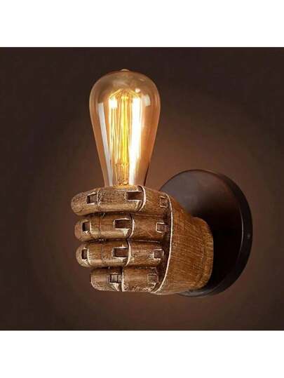 1pc Vintage Industrial Rustic Pipe Wand Lamp, Retro Pulley Sconce Dining Room, Bar, Club view 4