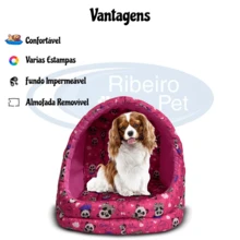 3 In 1 Pet Bed For Dogs And Large Cats - Cube Bed Toca Toquinha Tunel Hut And Armchair Size L - 藍白色 - 查看 4
