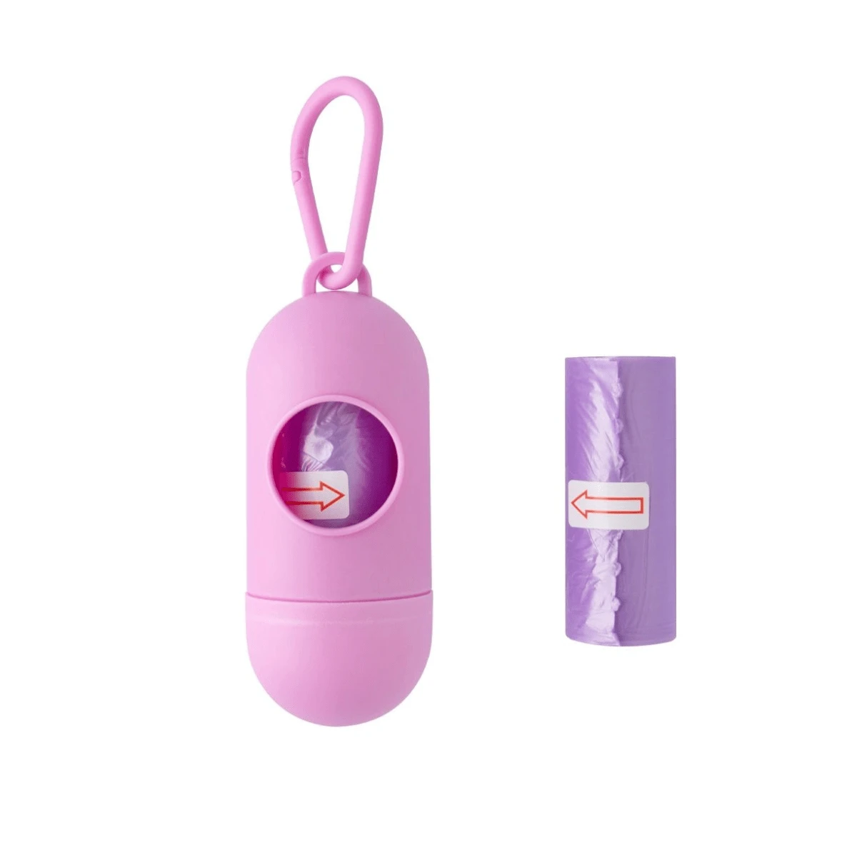 Portable Dispenser For Pet Dog Poop Bags + Refill - Màu Hồng baby - Xem 1