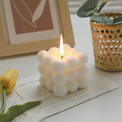 1 pieza de vela decorativa con forma de burbuja, con aroma, de 5.2oz, con diseño de fragancia de pastelería nórdica, para decoración del hogar y regalos, decoración de habitaciones, regalos