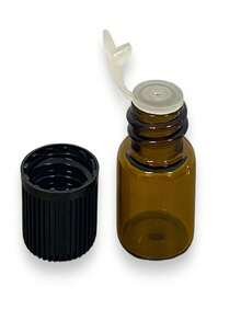 Amber Glass Sample Bottle With Dropper 1ml With Bung Plug - Kit With 20 - Rust Brown - View 2