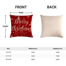 1pc Snowflake & Tree Printed Double-Sided 3D Throw Pillow Case, 3 Size Options For Sofa, Bed Decoration (Pillow Insert Not Included)