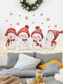 mama look 1 miếng/5 miếng Miếng dán tường hình mũ người tuyết hoạt hình, phòng ngủ phòng khách phòng học phòng khách trang trí nhà ngày lễ sơn tự dính, PVC có thể tháo rời, miếng dán, miếng dán tường, miếng dán vinyl để trang trí nhà, vật dụng trang trí mùa xuân làm mới ngôi nhà của bạn, miếng dán trang trí Rama Giáng sinh trang trí giáng sinh trang trí giáng sinh trang trí giáng sinh - Nhiều màu - Xem 5