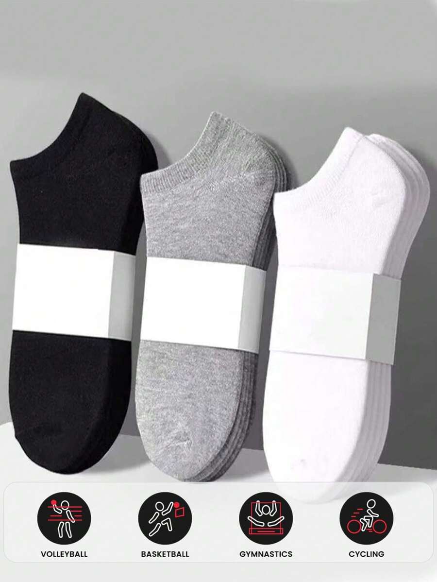 运动户外 5 双灰色运动袜 - 灰色 - 查看 1