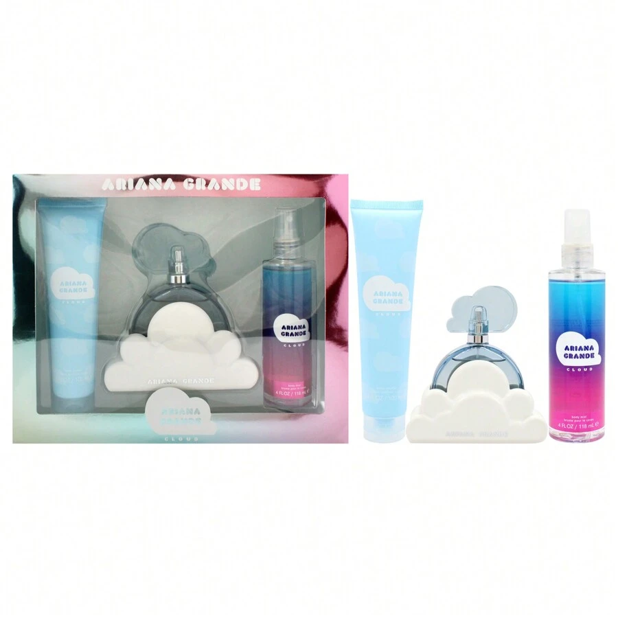 Cloud By Ariana Grande For Women - 3 Pc Gift Set 3.4oz EDP Spray, 3.4oz Body Souffle, 4oz Body Mist - Transparent - Übersicht 1