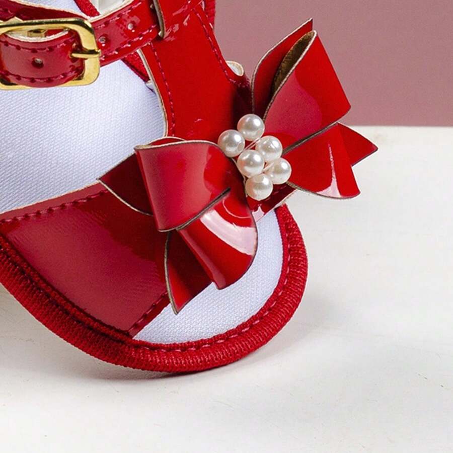 Baby Girl Sandals With Comfortable Bow - 紅色 - 查看 1
