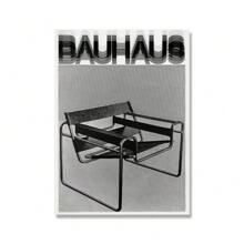 1 pieza Póster de la exposición Bauhaus Silla Pintura en lienzo geométrica abstracta minimalista de un hombre corriendo en naranja y negro para decoración de pared del hogar sin marco - Multicolor - Ver 20