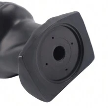 YUNRUX Male Model Head Made Of PVC Wig Head Decorative Head Mannequin Head Hats Glasses, 50 X 30 Cm, Matt Black - Black - View 9