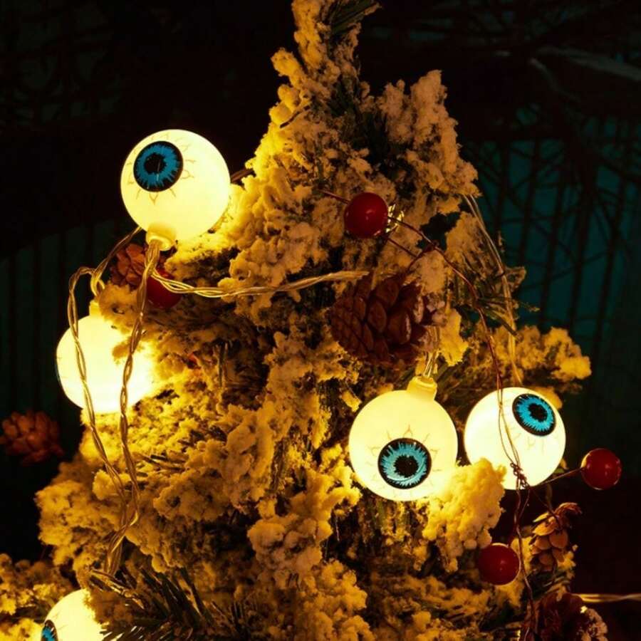 Hạt đèn LED Halloween, Dây đèn trang trí Halloween nhiều màu sắc, Đèn mắt ma nhấp nháy dùng pin thích hợp cho phòng ngủ, tiệc tùng, nhà hàng, quán bar, tiệc chiêu đãi, cửa sổ trưng bày và nhiều cảnh khác nhau Trang trí phòng Halloween Trang trí sân vườn Halloween làm quà tặng Trang trí ngày lễ tiên Trang trí lễ hội - Nhiều màu - Xem 1