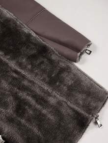 Women's Fashion Jacket With Pockets And Belt - An Ideal Choice For Autumn/Winter Season - Coffee Brown - View 11