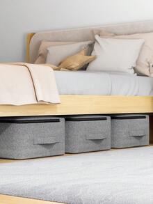 1PC Bed Bottom Storage Bag With Super Large Capacity For Clothes, Blankets, Packaging And Organizing Bags, Transparent Window Moving Bags For Blankets, Upgraded Thick Fabrics, Widened Comfortable Handles, Suitable For Home Storage, Under Bed Storage, And Warehouse Storage. Dress Pants Shoes Jeans Boots Skirt - Grey - View 2