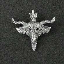 1 peça Broche em forma de ave de rapina feroz (morcego, lobo, águia) em estilo retrô dourado/prateado para terno masculino