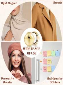 4pcs Women's High-End Scarf Magnetic Clasp Shawl Brooch Collar Clip (No Card No Box)