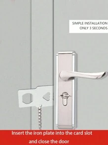 1个三色便携式旅行门锁，额外安全锁，旅行和酒店住宿可靠之选，为家庭、酒店和公寓提供额外隐私，防止未经授权的进入，保障居家旅行、住宅、卧室、酒店、公寓的安全。 - 彩色 - 查看 6