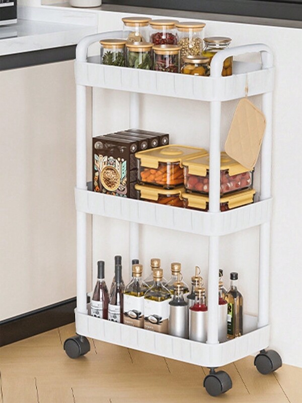 1pc Multi-Tier Movable Organizer Rack For Cosmetics, Suitable For Kitchen, Living Room, Bedroom, Bathroom Outdoor Decor