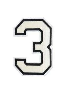 1個大號白色刺繡數字0-9衣裝貼片,可diy的棒球外套和大衣的數字徽章,可熨燙 - 杏色 - 查看 17