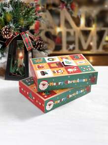 5/10 piezas Caja ciega divertida de Navidad, caja sorpresa hecha en casa para pinchar y sorprender, bolsa de regalo de Navidad, bolsa de embalaje de regalo de Navidad, decoración navideña, bolsa de embalaje decorativa para regalo de Navidad, adecuada para recuerdos de fiesta de vacaciones