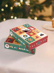 5/10 piezas Caja ciega divertida de Navidad, caja sorpresa hecha en casa para pinchar y sorprender, bolsa de regalo de Navidad, bolsa de embalaje de regalo de Navidad, decoración navideña, bolsa de embalaje decorativa para regalo de Navidad, adecuada para recuerdos de fiesta de vacaciones