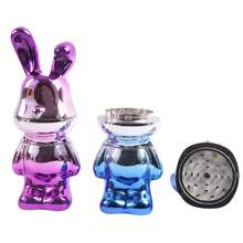 1pc Random Color Electroplated Rabbit Cigarette Lighter, Zinc Alloy + Plastic Material, Unique Design, Gift For Friend - Random Color - View 8