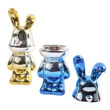 1pc Random Color Electroplated Rabbit Cigarette Lighter, Zinc Alloy + Plastic Material, Unique Design, Gift For Friend - Random Color - View 5
