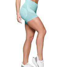 Selene Push Up Shorts Seamless With Butt Lift Original Sport Fitness Gym Basic - 淺藍色 - 查看 1