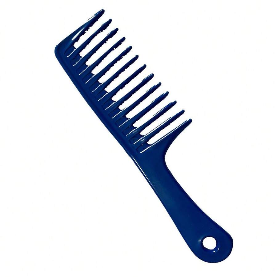 Wide Detangling Comb With Handle For All Hair Types - 藍色 - 查看 1