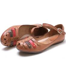 Leather Slipper - 棕色 - 查看 1