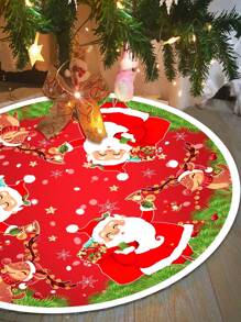 1 Pieza Falda para árbol de Navidad, Diseño de Papá Noel y Renos, Decoraciones Navideñas, Decoraciones Festivas para Fiestas, Decoraciones para Árbol de Navidad, Decoración del Hogar, Decoración Navideña, Regalo de Navidad, Adorno Navideño, Decoración para Sala de Estar, Decoración de Año Nuevo 2026