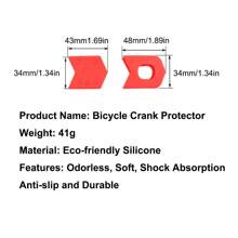 1 Pair/2pcs Bicycle Crank Protector Silicone MTB Tooth Disc Crank Sleeve Durable And Anti-Slip Soft Crank Anti-Scratch Cover For Mountain & Road Bike, Cycling Accessories For Crankset Protection