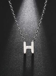 1 件女士不銹鋼首字母項鍊 A-z 大寫字母吊墜生日禮物 - 信件系列 - 查看 61