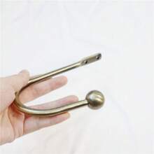 2pcs Minimalist Curtain Wall Hooks, Round Headed Small Curved Hooks - Multicolor - View 6