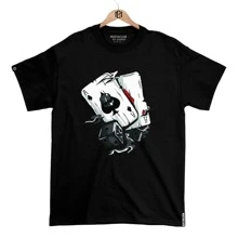 Poker Card T-Shirt Truco Men's Women's Basic Shirt Plus Size Premium Top - Immediate Shipping! - Black - View 1