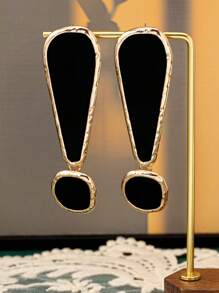 2 件/套嘻哈趣味符号！合金滴油设计适合女性聚会和节日礼物 - 彩色 - 查看 4